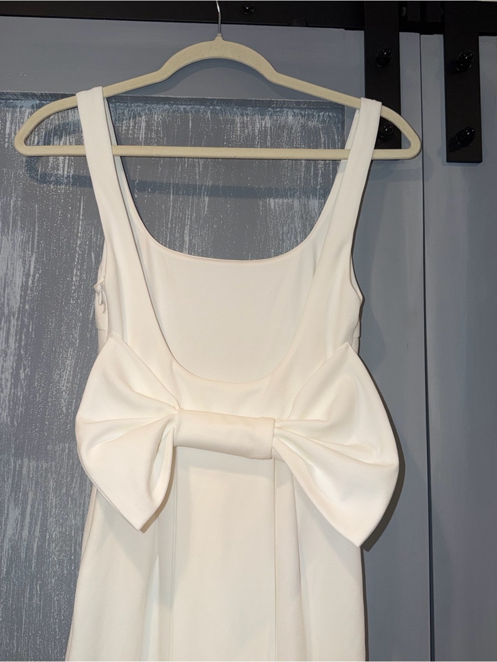 Lulus White Open Back Bow Mermaid Maxi Gown S NWOT Bridal Wedding Formal - Picture 9 of 10